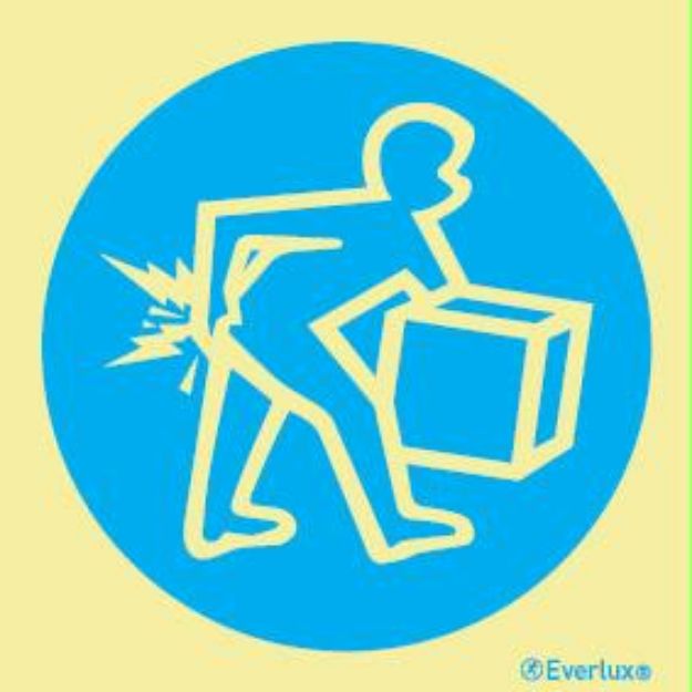 Mandatory, Protective equipment signs, white vinyl